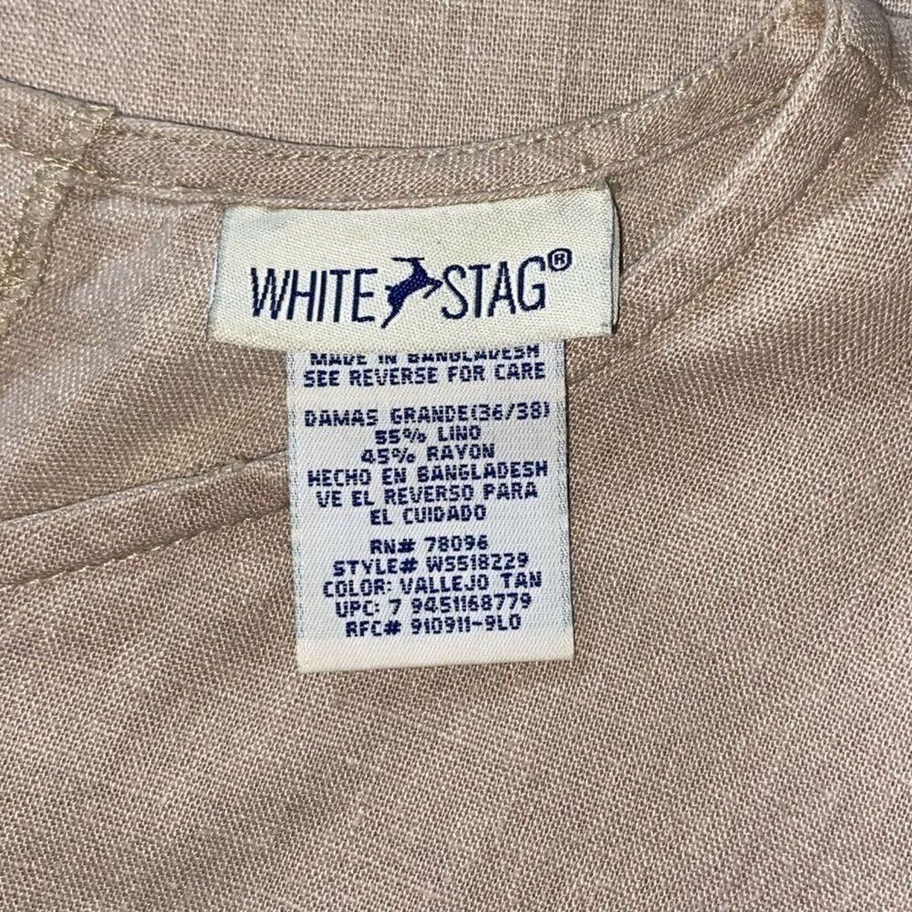 White Stag Tan Shift Dress Women's Large - Picture 6 of 7